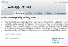 Mail account targeted by phishing scams